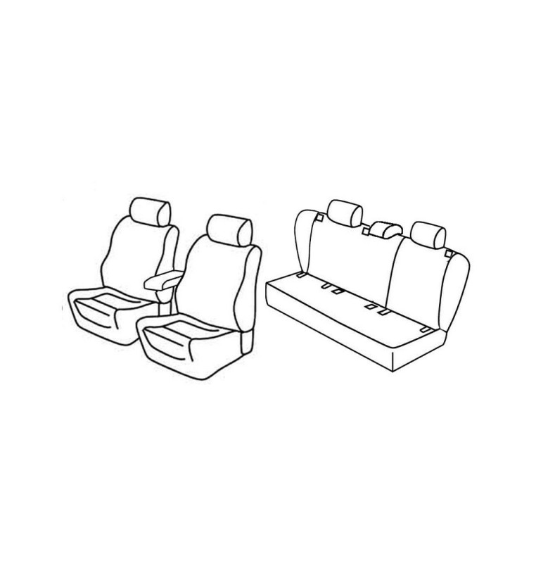 Set coprisedili Superior - Nero/Grigio - compatibile per Volkswagen Golf V 5p (11/03>10/08) Sportline