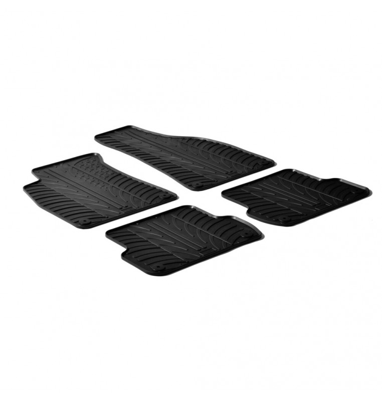 Set tappeti su misura in gomma - compatibile per  Audi A4 4p (01/01>10/07) -  Audi A4 Avant (09/01>04/08) -  Audi A4 Cabrio (05/