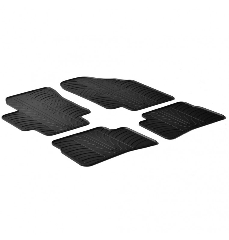 Set tappeti su misura in gomma - compatibile per  Hyundai Accent (04/06>12/09) -  Kia Rio 5p (10/05>08/11)