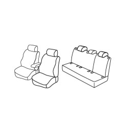 Set coprisedili Superior - Grigio/Nero - compatibile per Volkswagen Golf VI 5p (11/08>10/12) Trendline