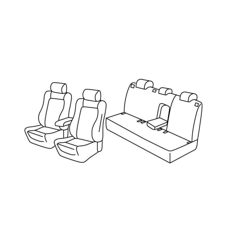 Set coprisedili Superior - Nero/Grigio - compatibile per Volkswagen Golf VI 5p (11/08>10/12) Highline