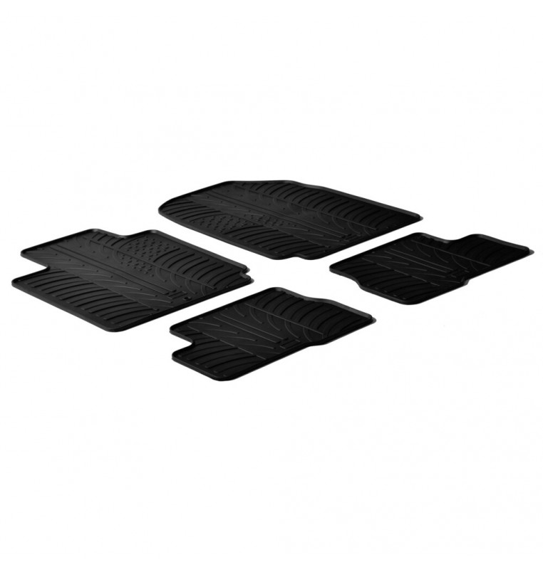Set tappeti su misura in gomma - compatibile per  Nissan Micra 3p (01/03>10/10) -  Nissan Micra 5p (01/03>10/10)