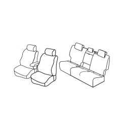 Set coprisedili Superior - Beige - compatibile per Volkswagen Golf VII Sportsvan (05/14>08/18) Comfortline, Highline