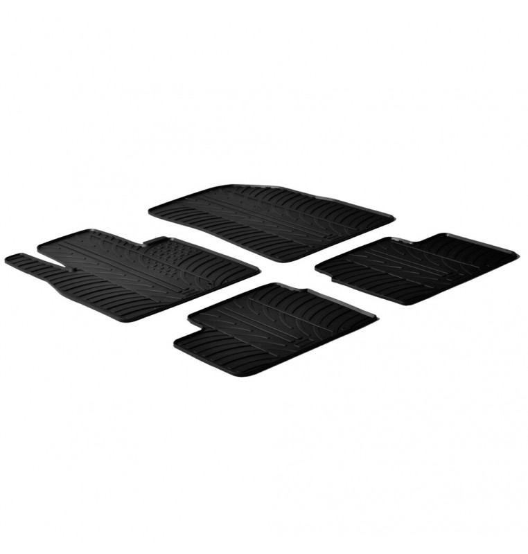 Set tappeti su misura in gomma - compatibile per  Nissan Micra (11/10>02/17)
