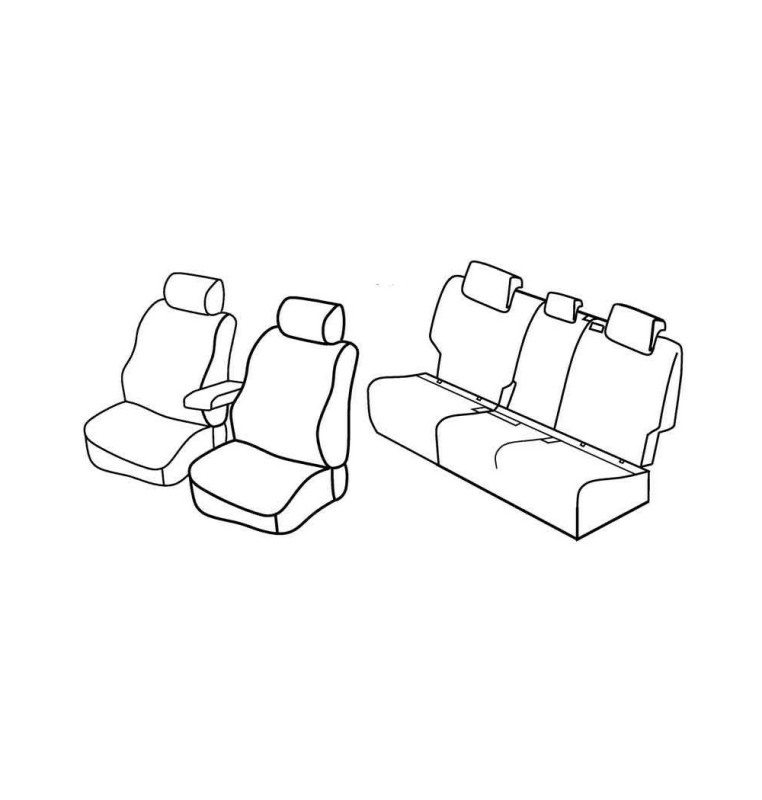 Set coprisedili Superior - Nocciola - compatibile per Volkswagen Golf VII Sportsvan (05/14>08/18) Trendline