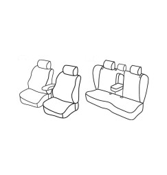 Set coprisedili Superior - Beige - compatibile per Volkswagen Passat 4p (01/11>10/14) Comfortline / Highline