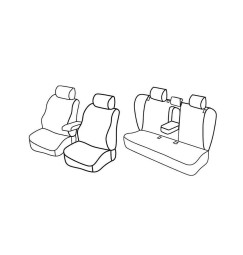 Set coprisedili Superior - Beige - compatibile per Volkswagen Passat 4p (01/11>10/14) Trendline