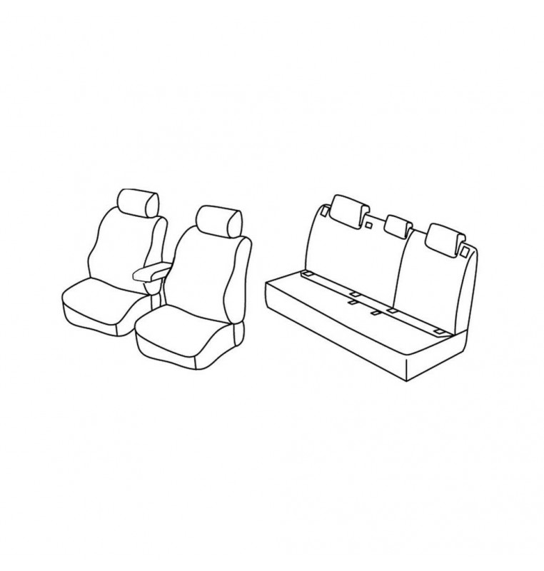 Set coprisedili Superior - Nocciola - compatibile per Volkswagen Passat 4p (12/14>10/20) Trendline