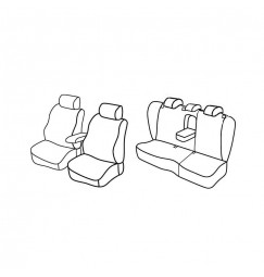 Set coprisedili Superior - Nocciola - compatibile per Volkswagen Passat Variant (09/05>12/10) Trendline - Skoda Kamiq (12/19>)