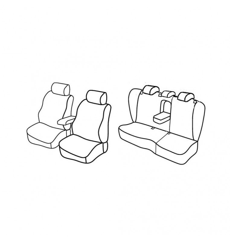 Set coprisedili Superior - Nocciola - compatibile per Volkswagen Passat Variant (09/05>12/10) Trendline - Skoda Kamiq (12/19>)