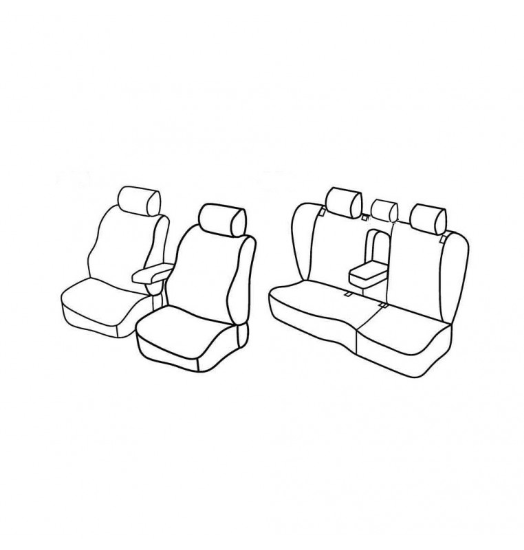 Set coprisedili Superior - Beige - compatibile per Volkswagen Passat Variant (01/11>10/14) Comfortline