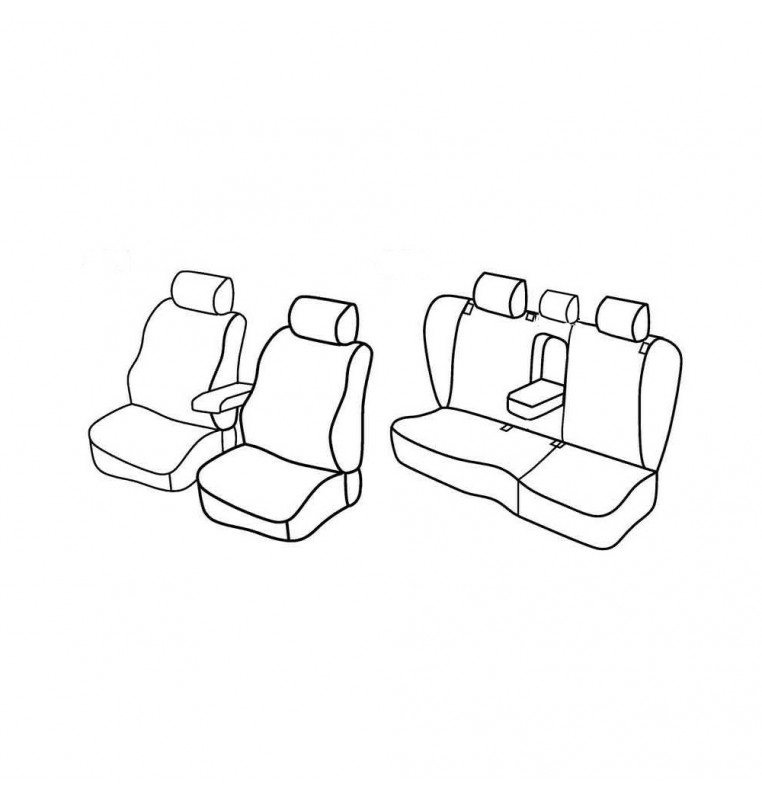 Set coprisedili Superior - Nocciola - compatibile per Volkswagen Passat Variant (01/11>10/14) Trendline