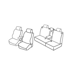 Set coprisedili Superior - Beige - compatibile per Volkswagen Touareg (02/07>04/10)