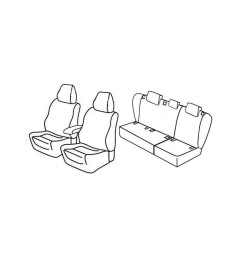 Set coprisedili Superior - Nocciola - compatibile per Volkswagen Golf V Variant (05/07>09/09)