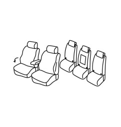 Set coprisedili Superior - Beige - compatibile per Volkswagen Touran (09/15>) Comfortline