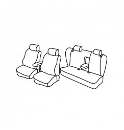 Set coprisedili Superior - Nero/Grigio - compatibile per Volkswagen Passat 4p (10/96>02/05) Dal 2001