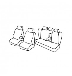 Set coprisedili Superior - Beige - compatibile per Volkswagen Passat 4p (10/96>02/05) Dal 2001