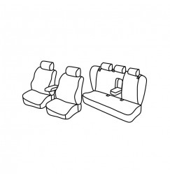 Set coprisedili Superior - Grigio/Nero - compatibile per Volkswagen Passat 4p (10/96>02/05) Dal 2001