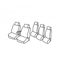 Set coprisedili Superior - Beige - compatibile per Volkswagen Sharan (05/95>09/10) Dal 2000