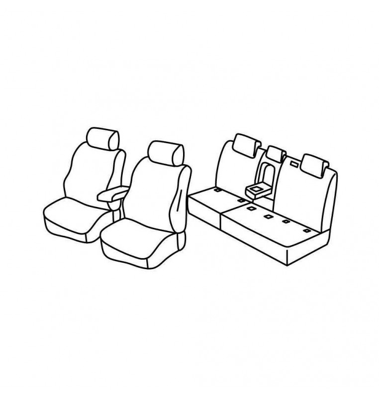 Set coprisedili Superior - Nocciola - compatibile per Volkswagen Tiguan (05/16>) Business