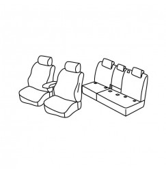 Set coprisedili Superior - Grigio/Nero - compatibile per Volkswagen Tiguan (05/16>) Style