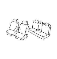 Set coprisedili Superior - Nero/Grigio - compatibile per Volkswagen Tiguan (05/16>) Style