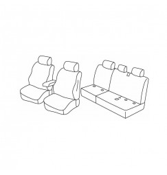 Set coprisedili Superior - Nocciola - compatibile per Volkswagen Caddy Life (09/15>12/20) Alltrack