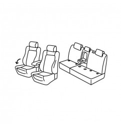 Set coprisedili Superior - Nocciola - compatibile per Volkswagen Tiguan (05/16>) Highline, Executive