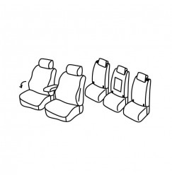 Set coprisedili Superior - Nocciola - compatibile per Volkswagen Touran (09/15>) Comfortline