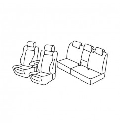 Set coprisedili Superior - Nocciola - compatibile per Volkswagen Tiguan (12/07>08/11) Sportline