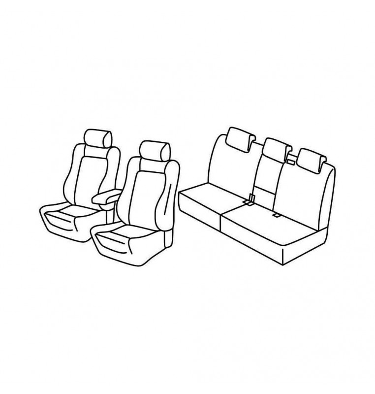 Set coprisedili Superior - Beige - compatibile per Volkswagen Tiguan (12/07>08/11) Sportline