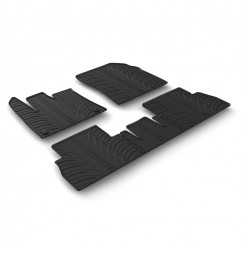 Set tappeti su misura in gomma - compatibile per  Citroen Berlingo M (09/18>01/22) fix tondo, panca post. scorrevole -  Citroen 