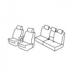 Set coprisedili Superior - Nocciola - compatibile per Volkswagen Tiguan (09/11>04/16) Trendline