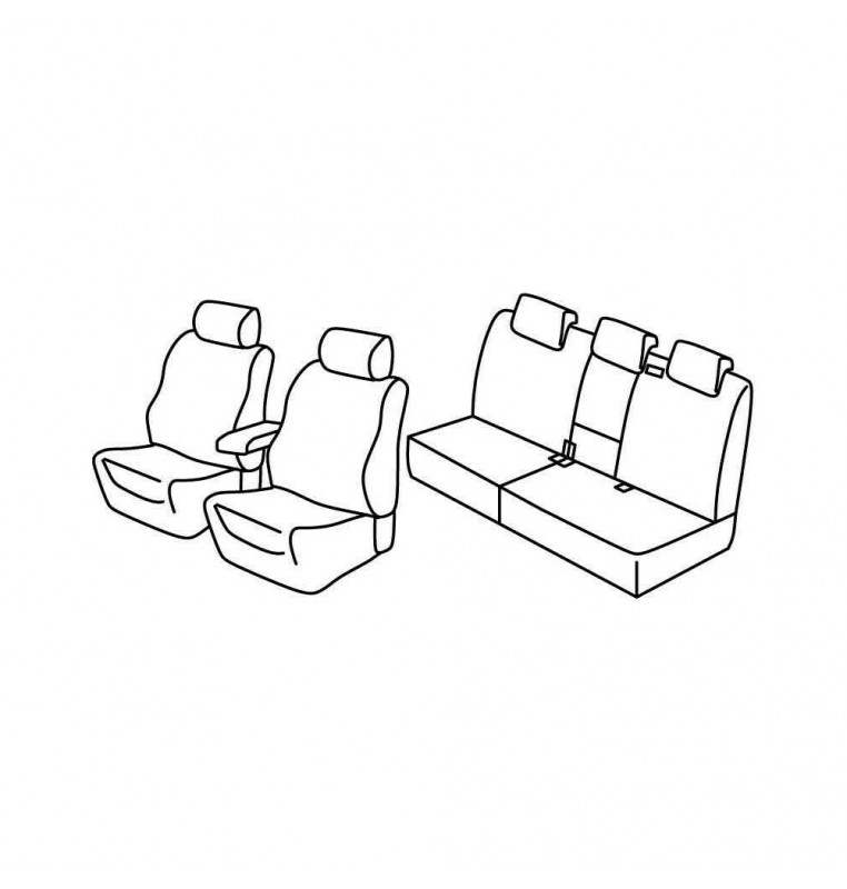 Set coprisedili Superior - Nocciola - compatibile per Volkswagen Tiguan (09/11>04/16) Trendline