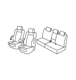 Set coprisedili Superior - Beige - compatibile per Volkswagen Tiguan (09/11>04/16) Sportline