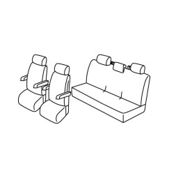 Set coprisedili Superior - Nocciola - compatibile per Volkswagen Multivan T6 (08/15>12/19)  - Volkswagen Multivan T6.1 (01/20>)