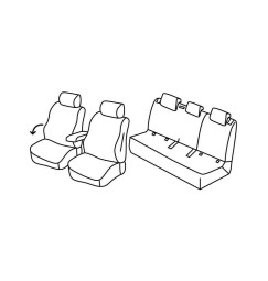 Set coprisedili Superior - Nocciola - compatibile per Volkswagen T-Cross (04/19>) R-Line, Style