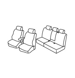 Set coprisedili Superior - Beige - compatibile per Volkswagen Golf Plus (03/09>07/14)