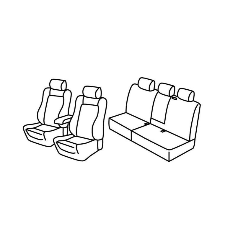 Set coprisedili Superior - Beige - compatibile per Volkswagen Golf Plus (05/05>07/14)