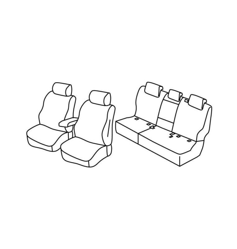 Set coprisedili Superior - Nocciola - compatibile per Volkswagen Touareg (07/18>)