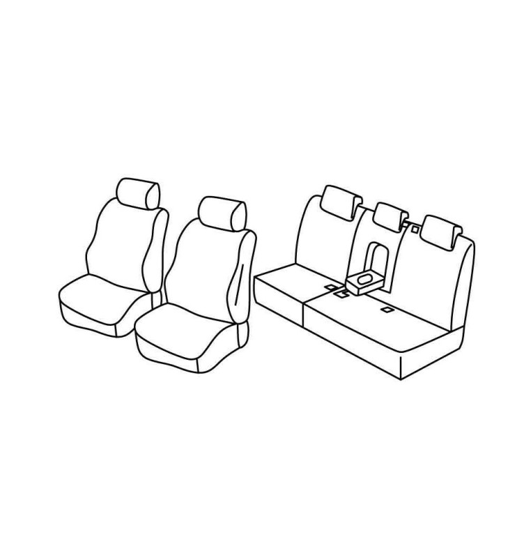 Set coprisedili Superior - Nocciola - compatibile per Volkswagen Touareg (05/10>06/18)