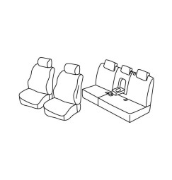 Set coprisedili Superior - Beige - compatibile per Volkswagen Touareg (05/10>06/18)