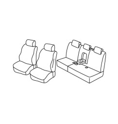 Set coprisedili Superior - Beige - compatibile per Volkswagen Touareg (05/10>06/18)