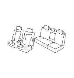 Set coprisedili Superior - Beige - compatibile per Volkswagen Golf VI Variant (10/09>09/13)