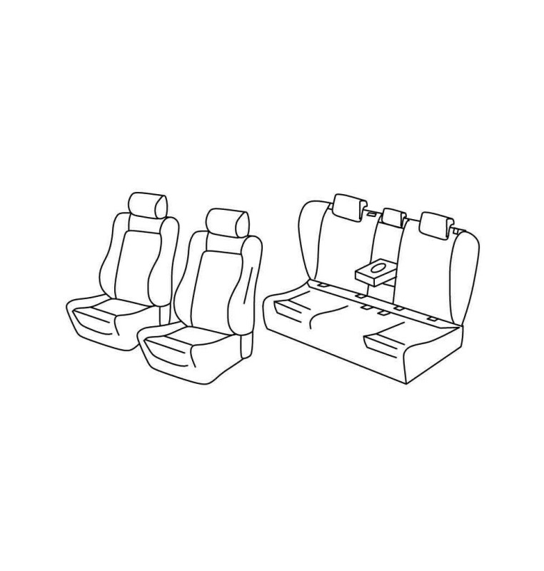 Set coprisedili Superior - Nocciola - compatibile per Volkswagen Passat 4p (12/14>10/20) Comfortline, Highline