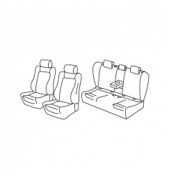 Set coprisedili Superior - Beige - compatibile per Volkswagen Passat 4p (12/14>10/20) Comfortline, Highline