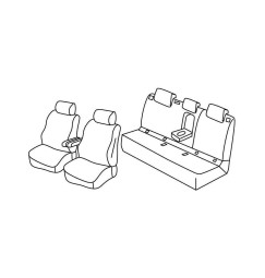 Set coprisedili Superior - Beige - compatibile per Volkswagen ID.3 (08/20>)