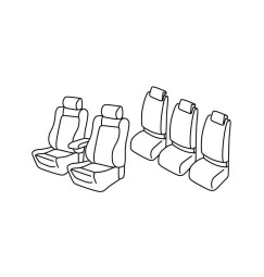 Set coprisedili Superior - Beige - compatibile per Volkswagen Touran (08/10>08/15) Highline