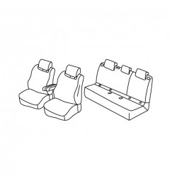 Set coprisedili Superior - Grigio/Nero - compatibile per Volkswagen ID.4 (11/20>)