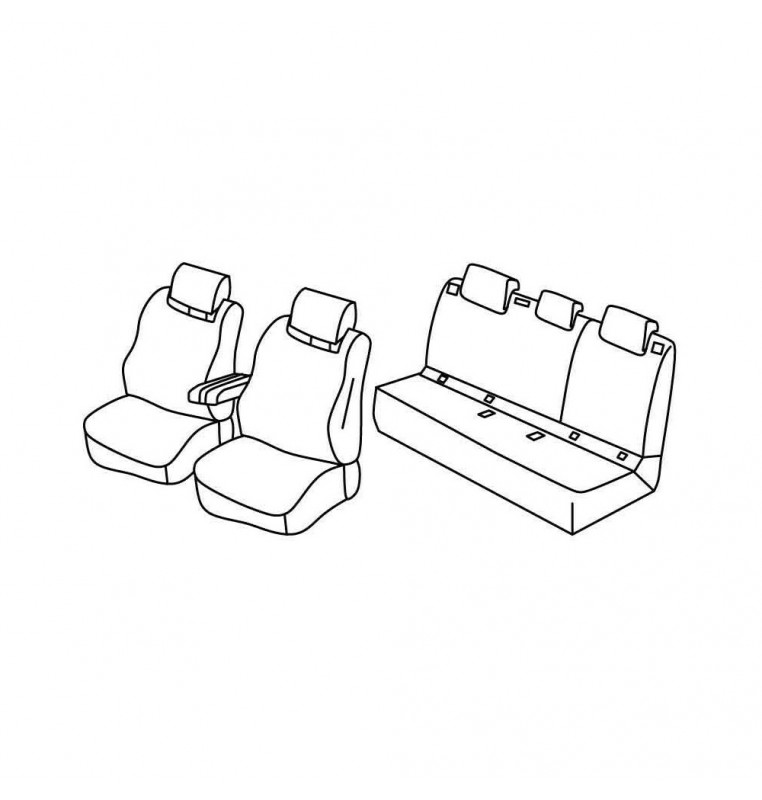 Set coprisedili Superior - Grigio/Nero - compatibile per Volkswagen ID.4 (11/20>)